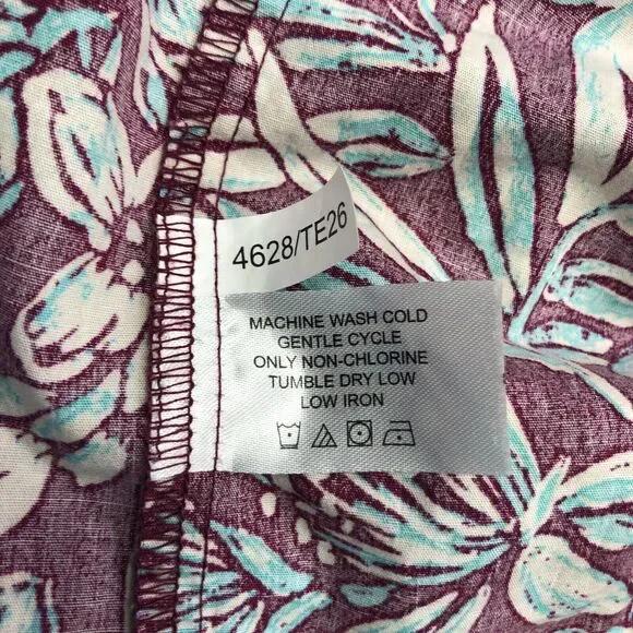 Tori Richard Uniforms Women Hawaiian Button Shirt Top Size Large Floral B260 -29 - Picture 6 of 12